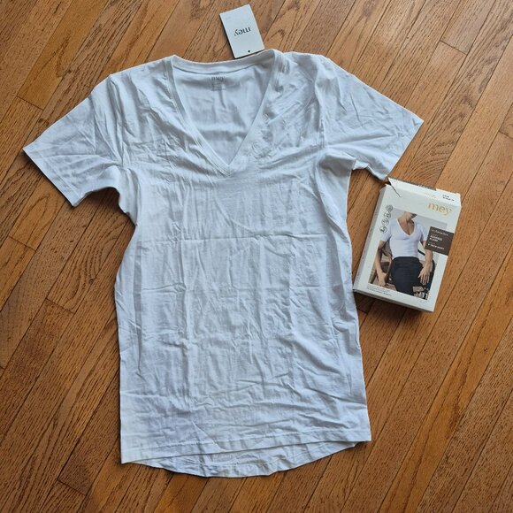 mey myfunctional The undershirt V-Neck Series Dry Cotton Functional White - Picture 2 of 12